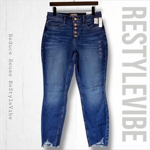 M JEANS MAURICES Women’s Size M SHORT Denim Jean Super Skinny Ankle Original Fit